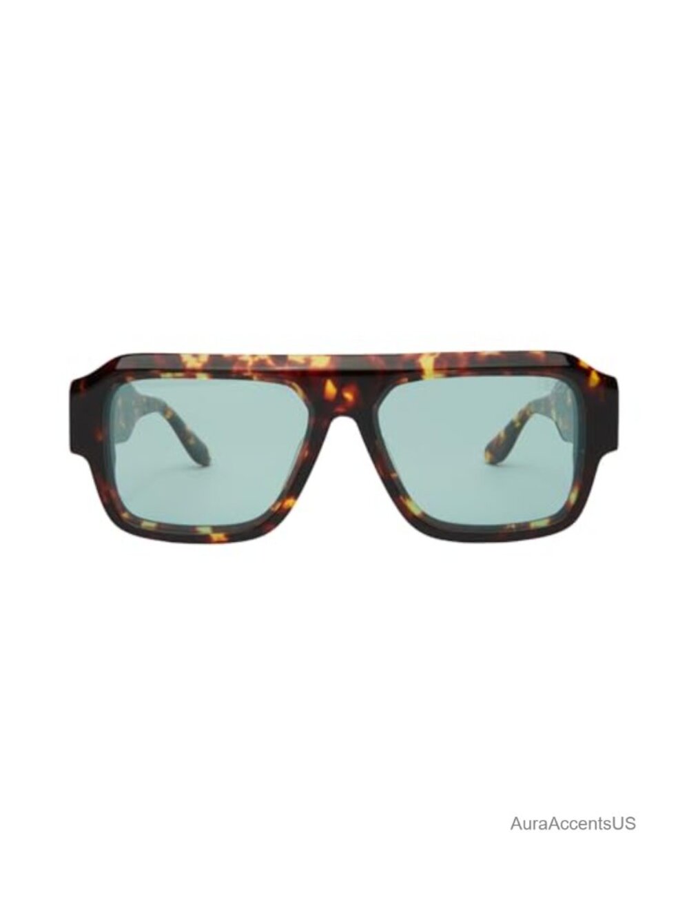 Square Aviator Sunglasses Acetate Frame Full-Rim UV Protection